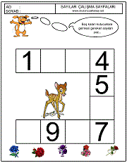 okul öncesi sayılar örüntü çalışmaları